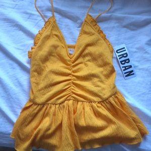Urban Outfitters Yellow Tank Top